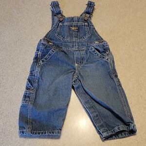 OshKosh B'gosh Blue Denim Overalls SIZE 9 Months